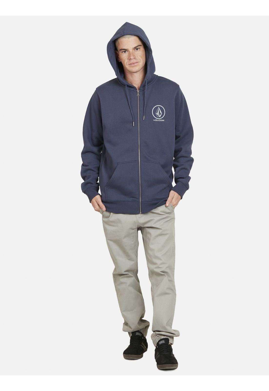 Poleron DIAMOND VLCM FZ Hombre Azul Volcom-2