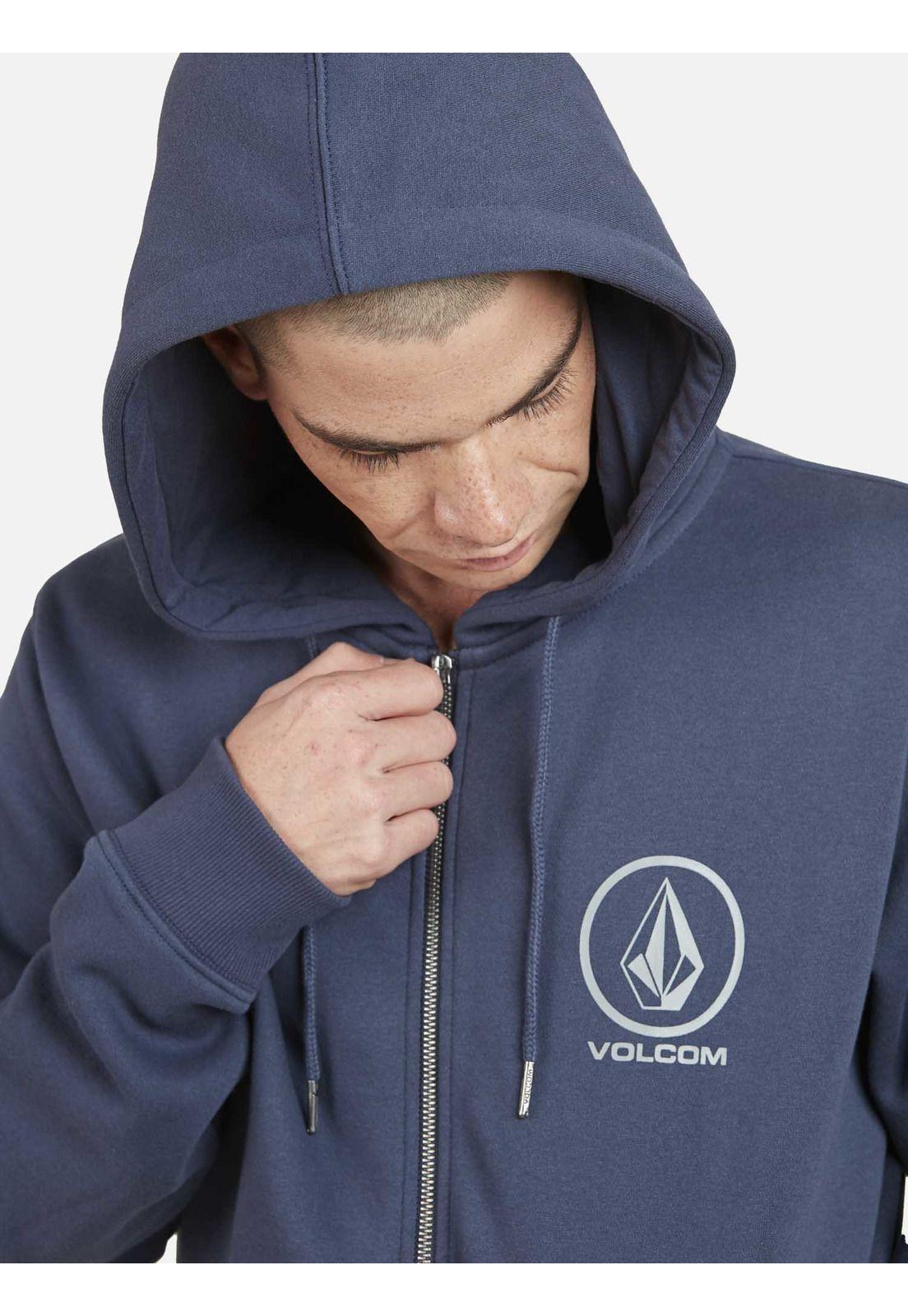 Poleron DIAMOND VLCM FZ Hombre Azul Volcom-3