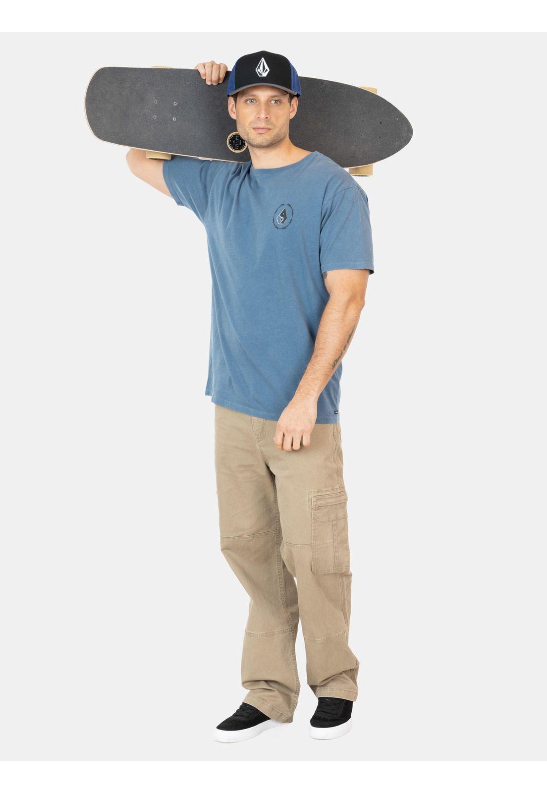 Polera MC Line Azul Hombre Volcom-3