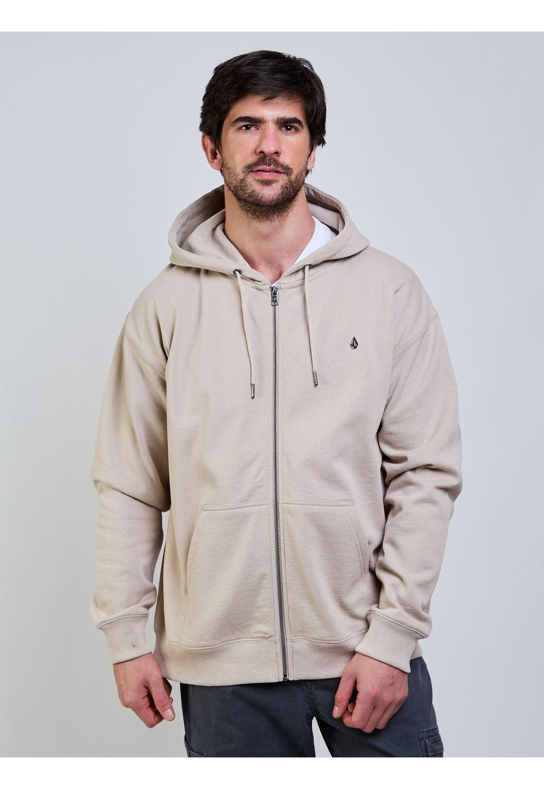 Poleron FZ Single Stone Zip Beige Hombre Volcom-0