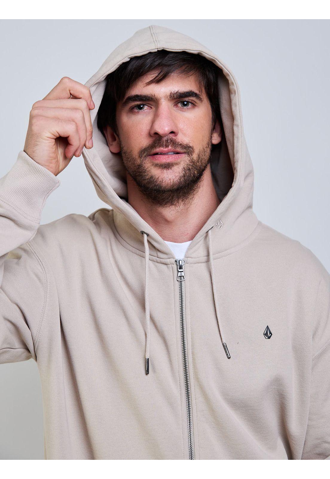 Poleron FZ Single Stone Zip Beige Hombre Volcom-3