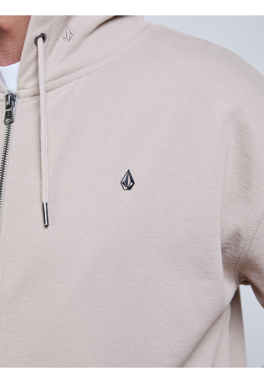 Poleron FZ Single Stone Zip Beige Hombre Volcom-4