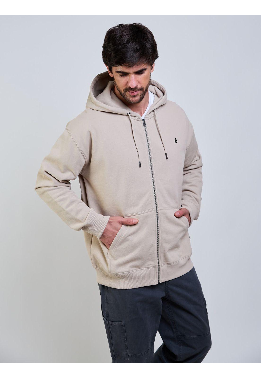 Poleron FZ Single Stone Zip Beige Hombre Volcom-5