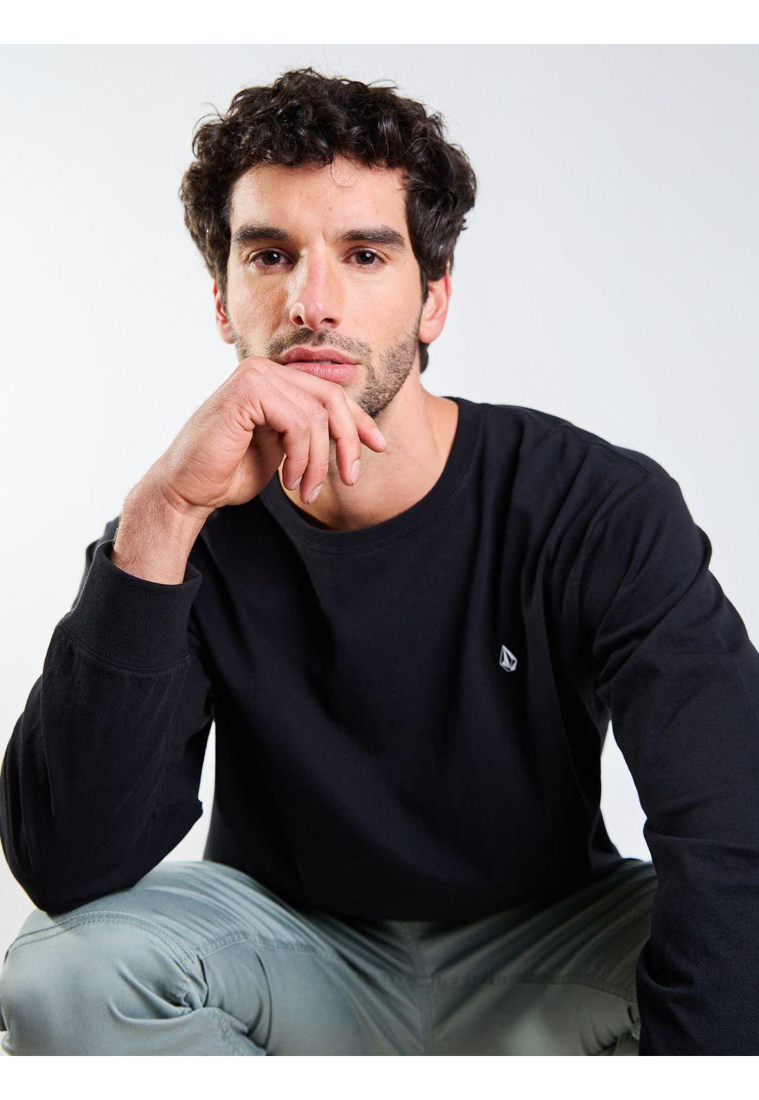 Polera ML VLC Stone Negro Hombre Volcom-4