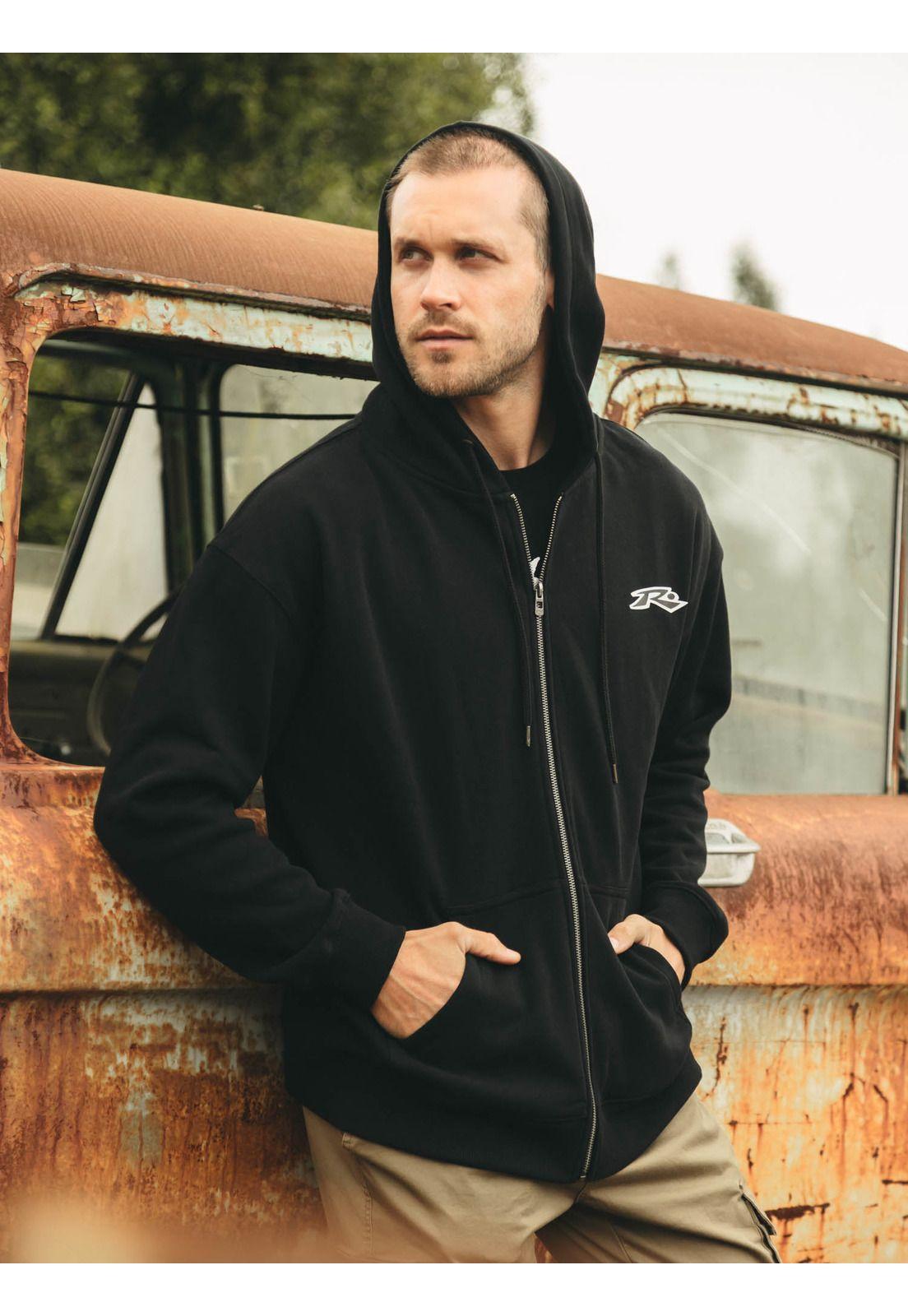 Poleron FZ Graff R Zip Negro Hombre Rusty-0