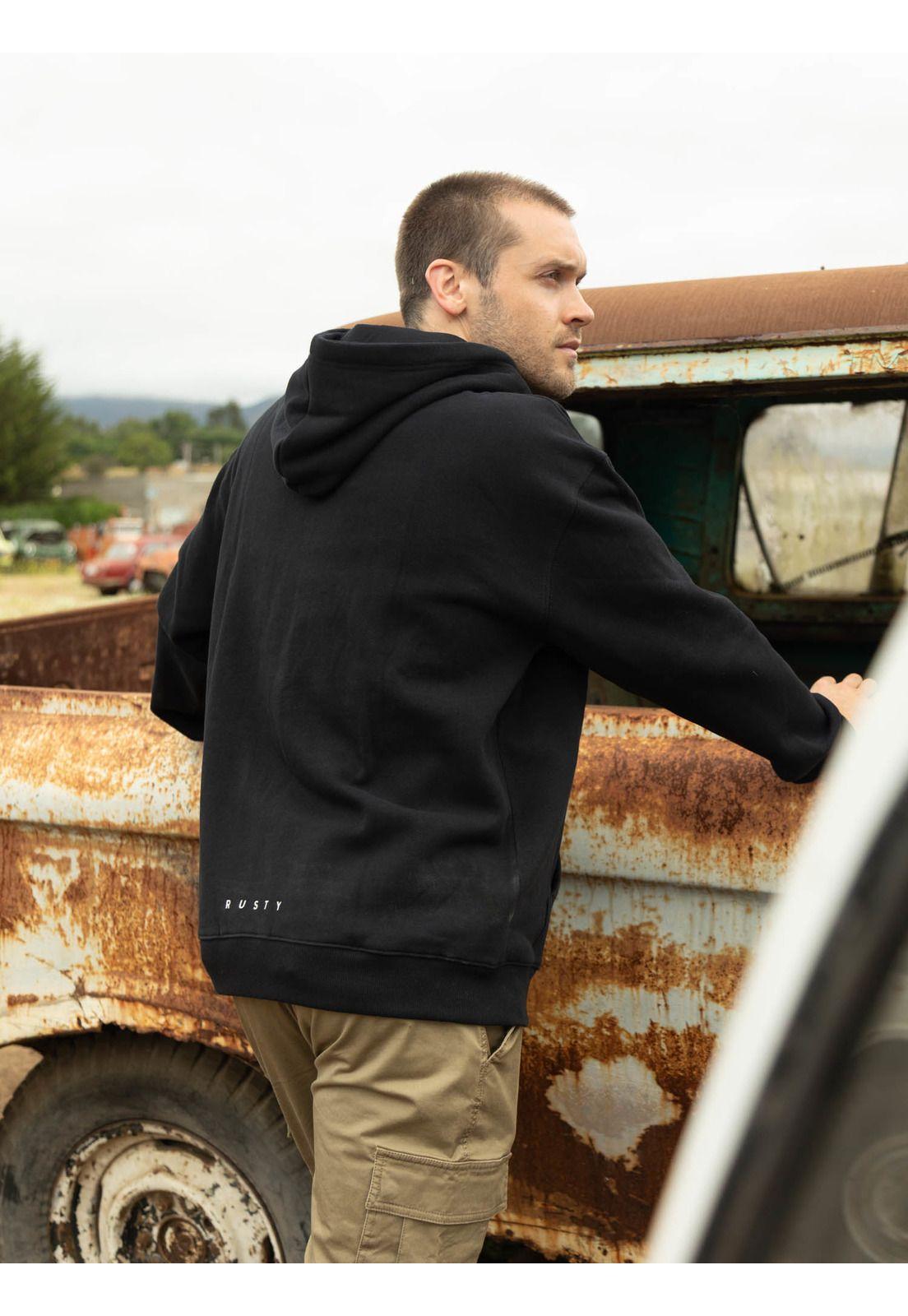 Poleron FZ Graff R Zip Negro Hombre Rusty-2