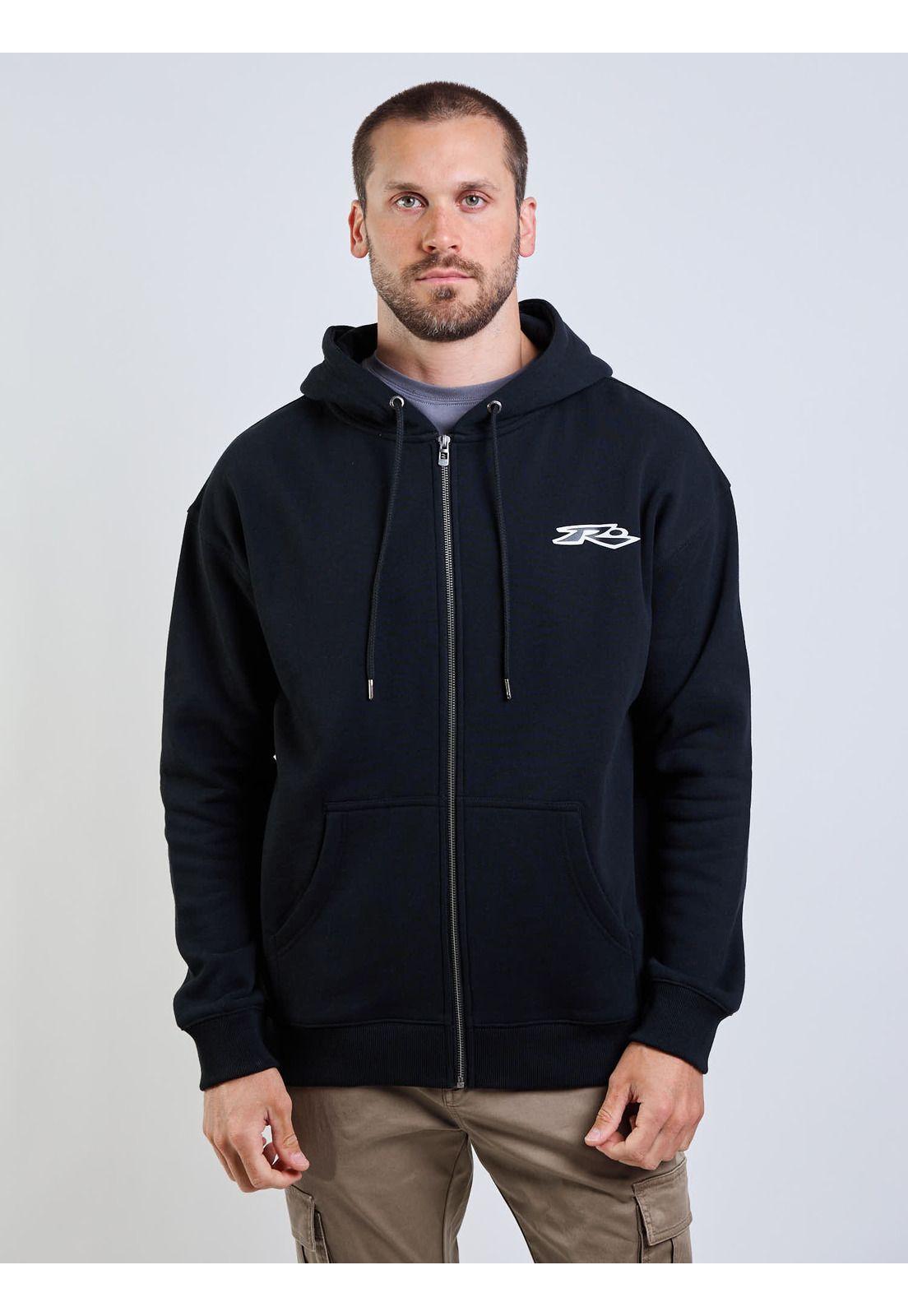 Poleron FZ Graff R Zip Negro Hombre Rusty-5