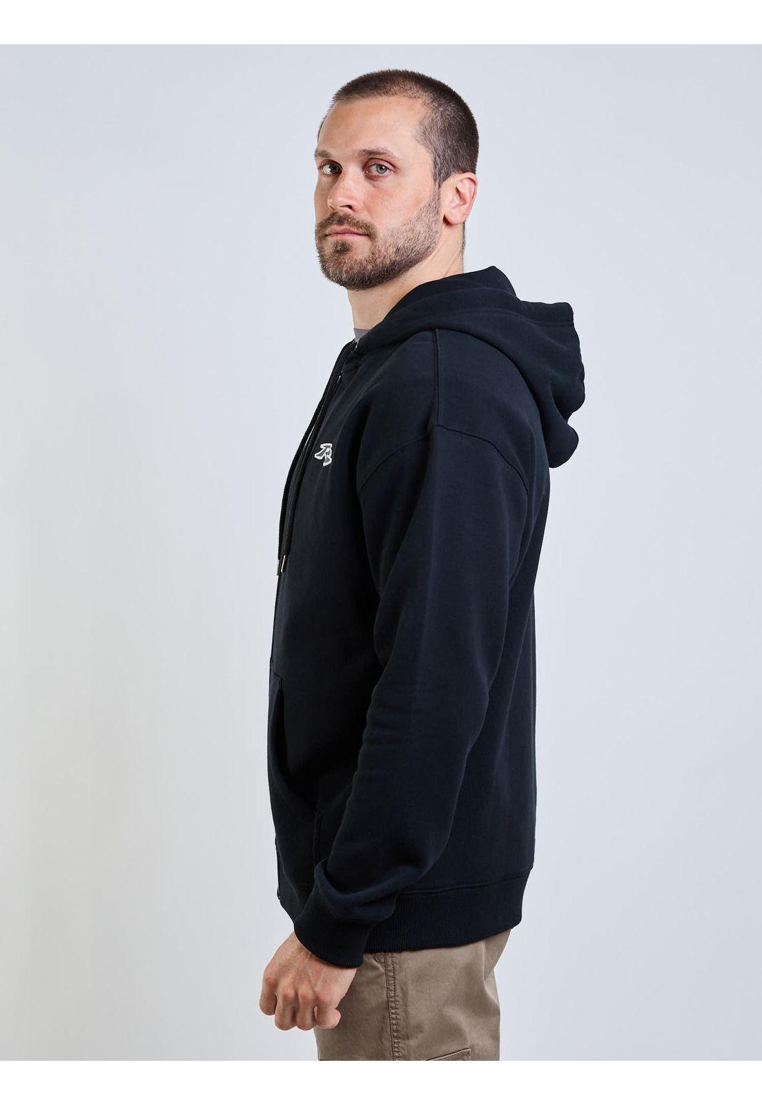 Poleron FZ Graff R Zip Negro Hombre Rusty-7