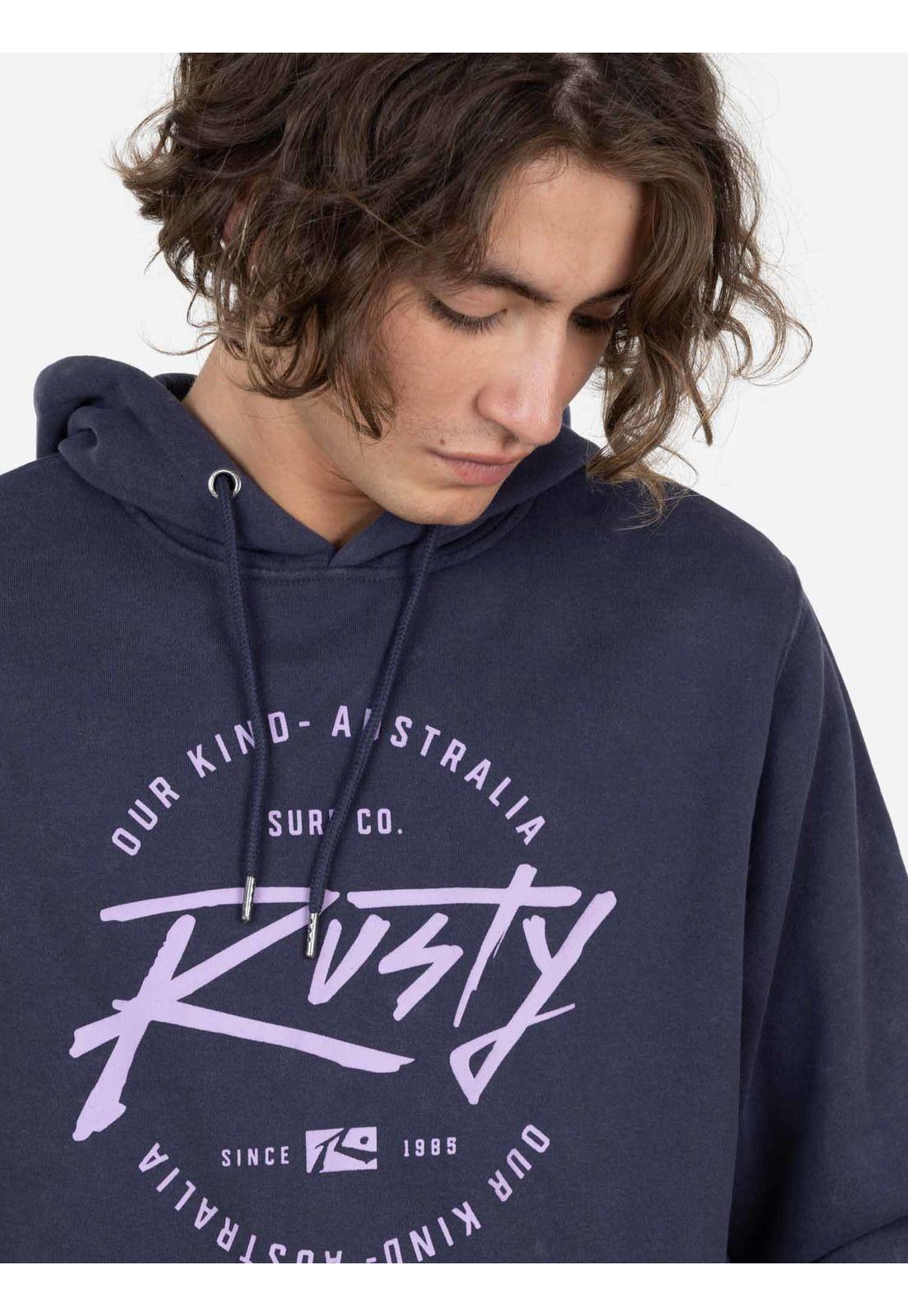 Poleron ORIGINAL DUO ACID HOODIE Hombre Azul Rusty-2