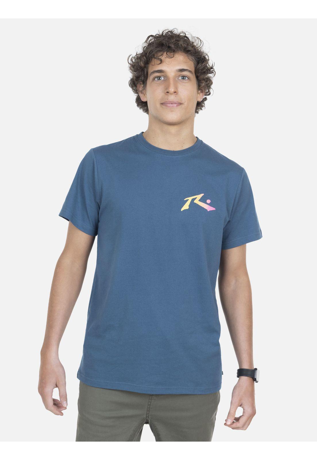 Polera Hombre 90´S SURF S/S TEE Azul Rusty-0