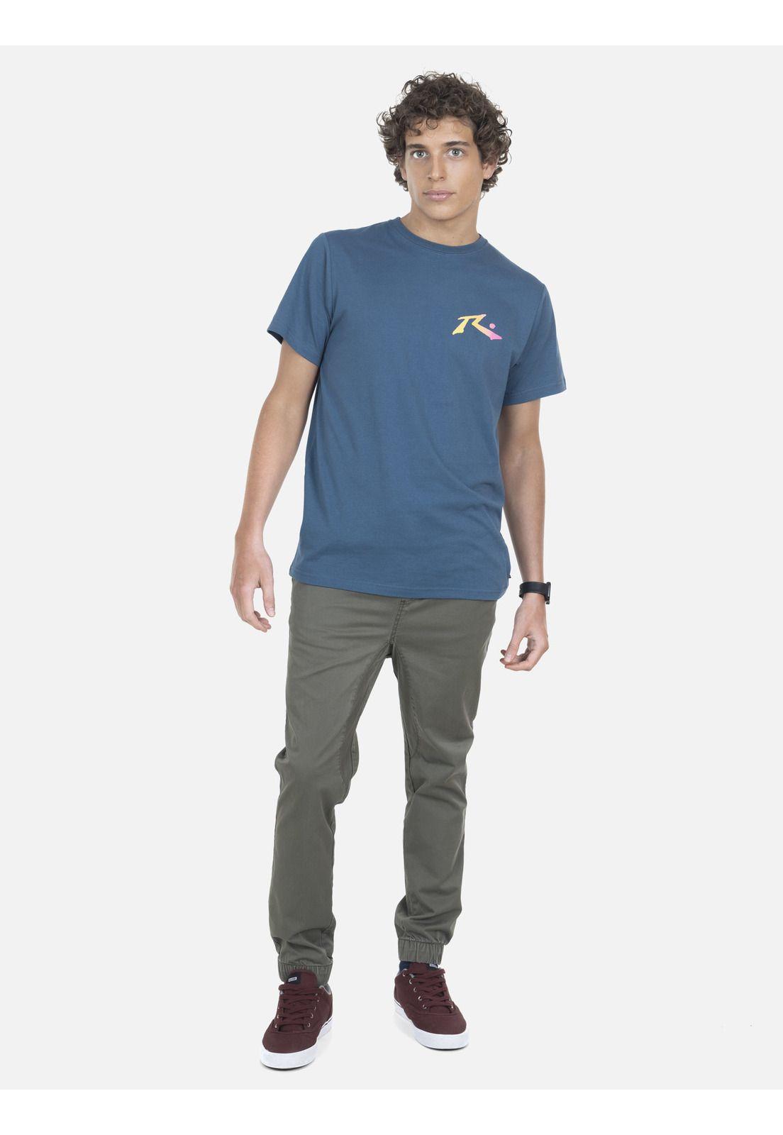Polera Hombre 90´S SURF S/S TEE Azul Rusty-3