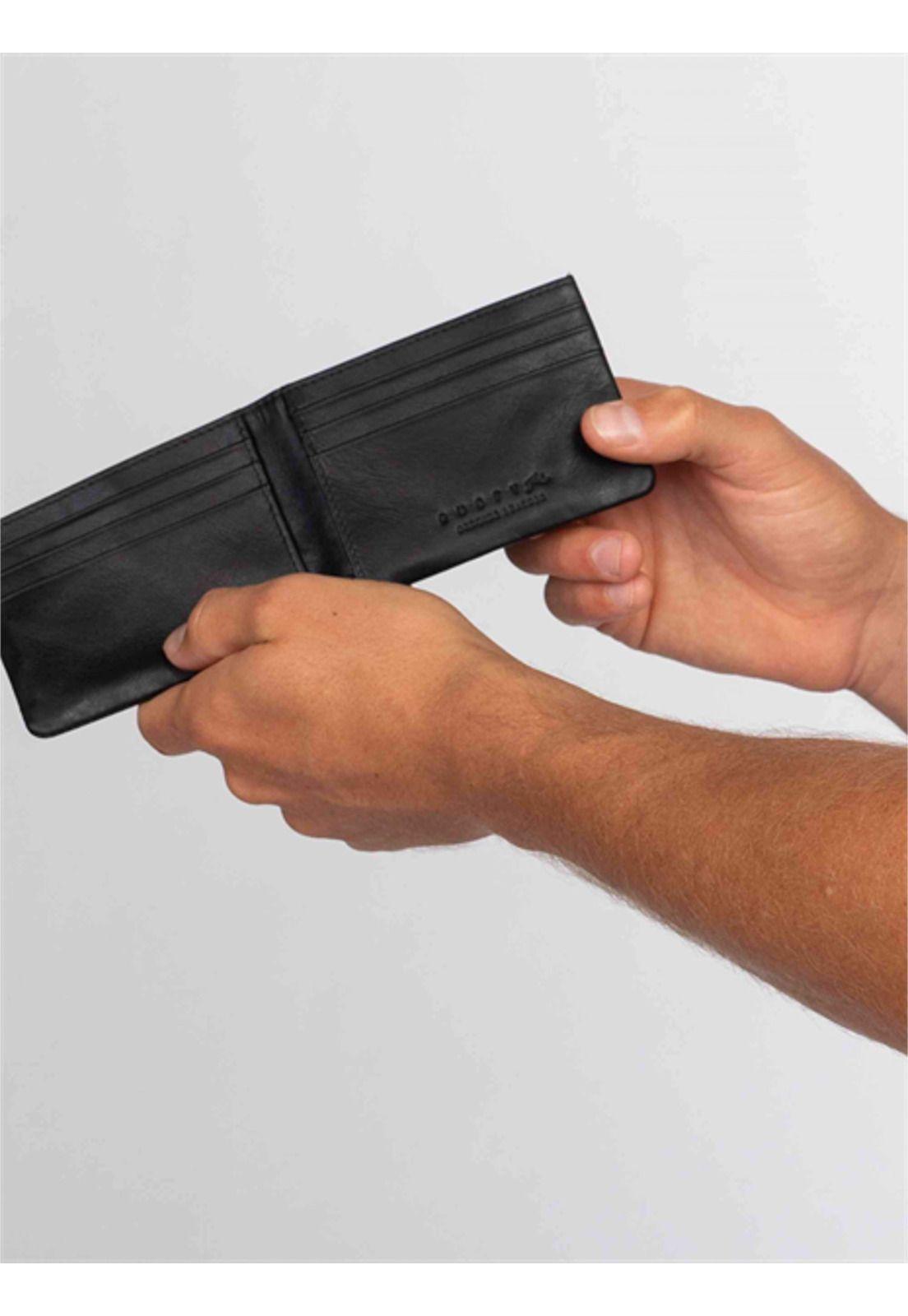 Billetera BILLETERA NOW OR NEVER LEATHER WALLET Negro Rusty-1