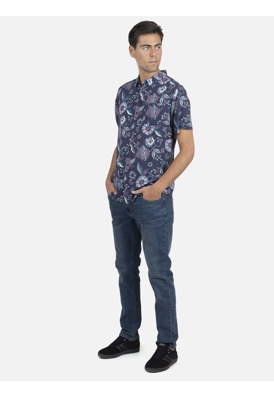 Camisa Hombre 7C362-MV22 Azul Rusty-3