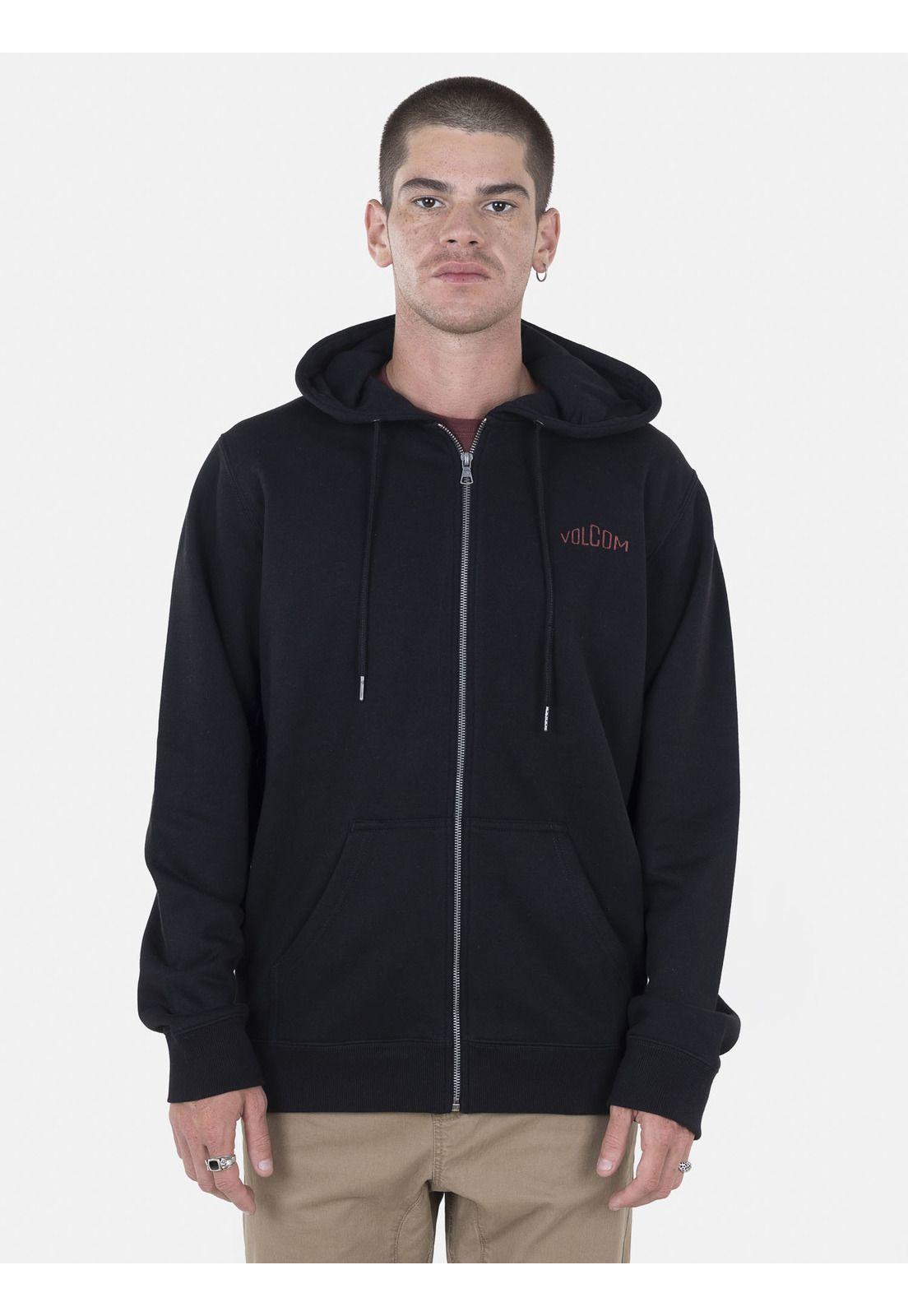 Poleron Hombre TRUE Negro Volcom-0