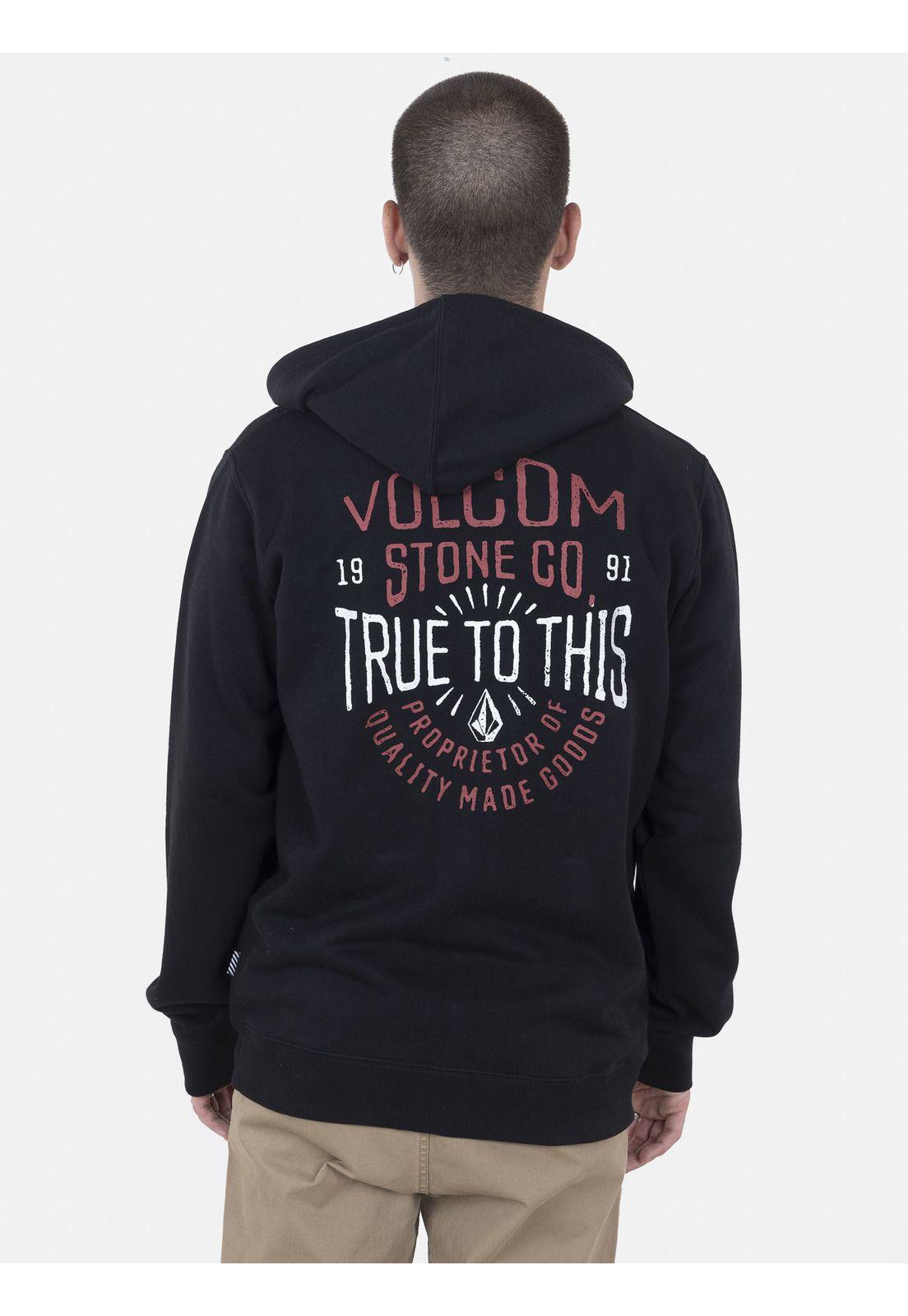 Poleron Hombre TRUE Negro Volcom-1