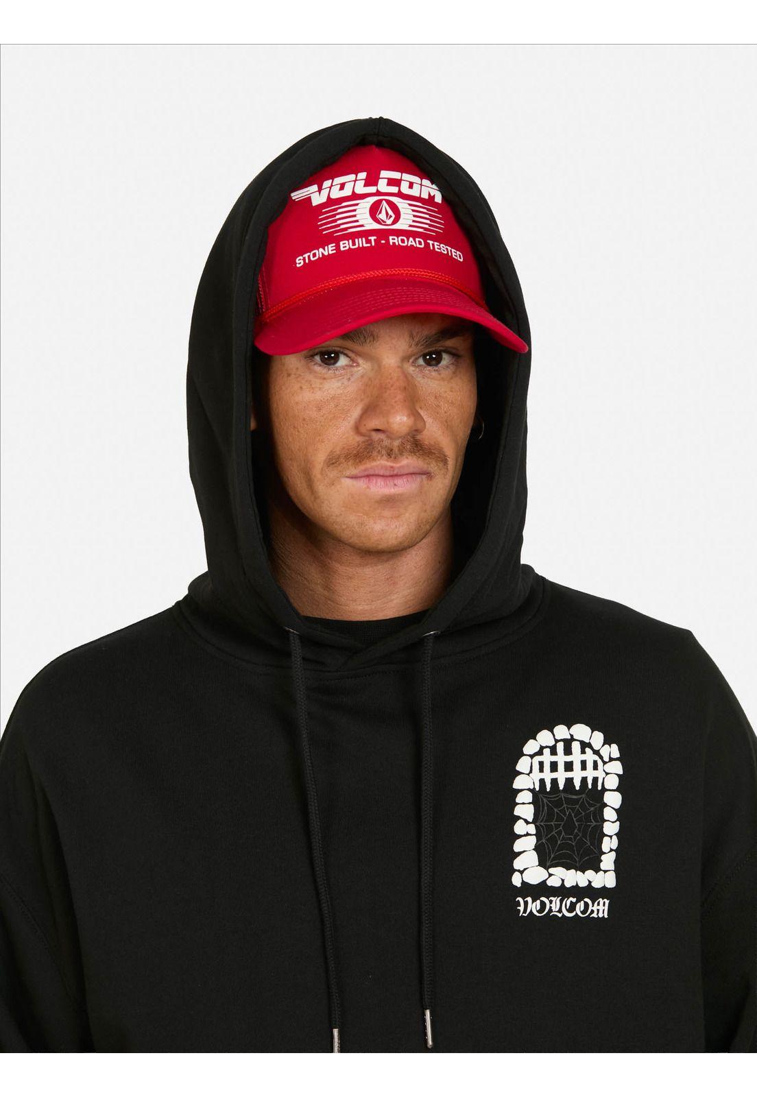Poleron Canguro Spot Negro Hombre Volcom-2