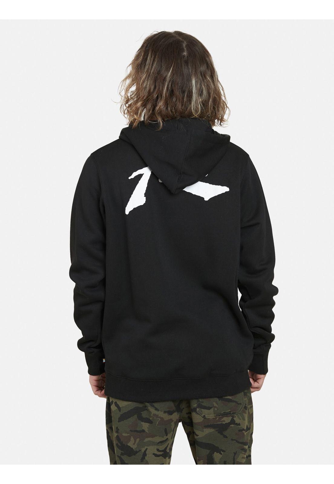 Poleron Rusty Logo  Hoodie Hombre Negro Rusty-1