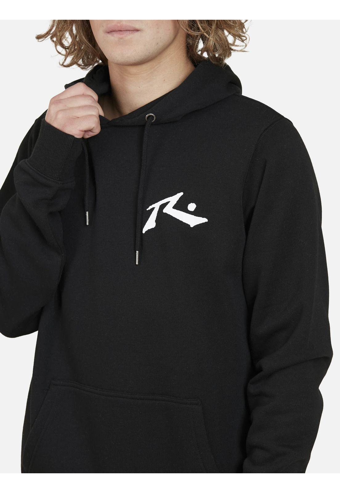 Poleron Rusty Logo  Hoodie Hombre Negro Rusty-3