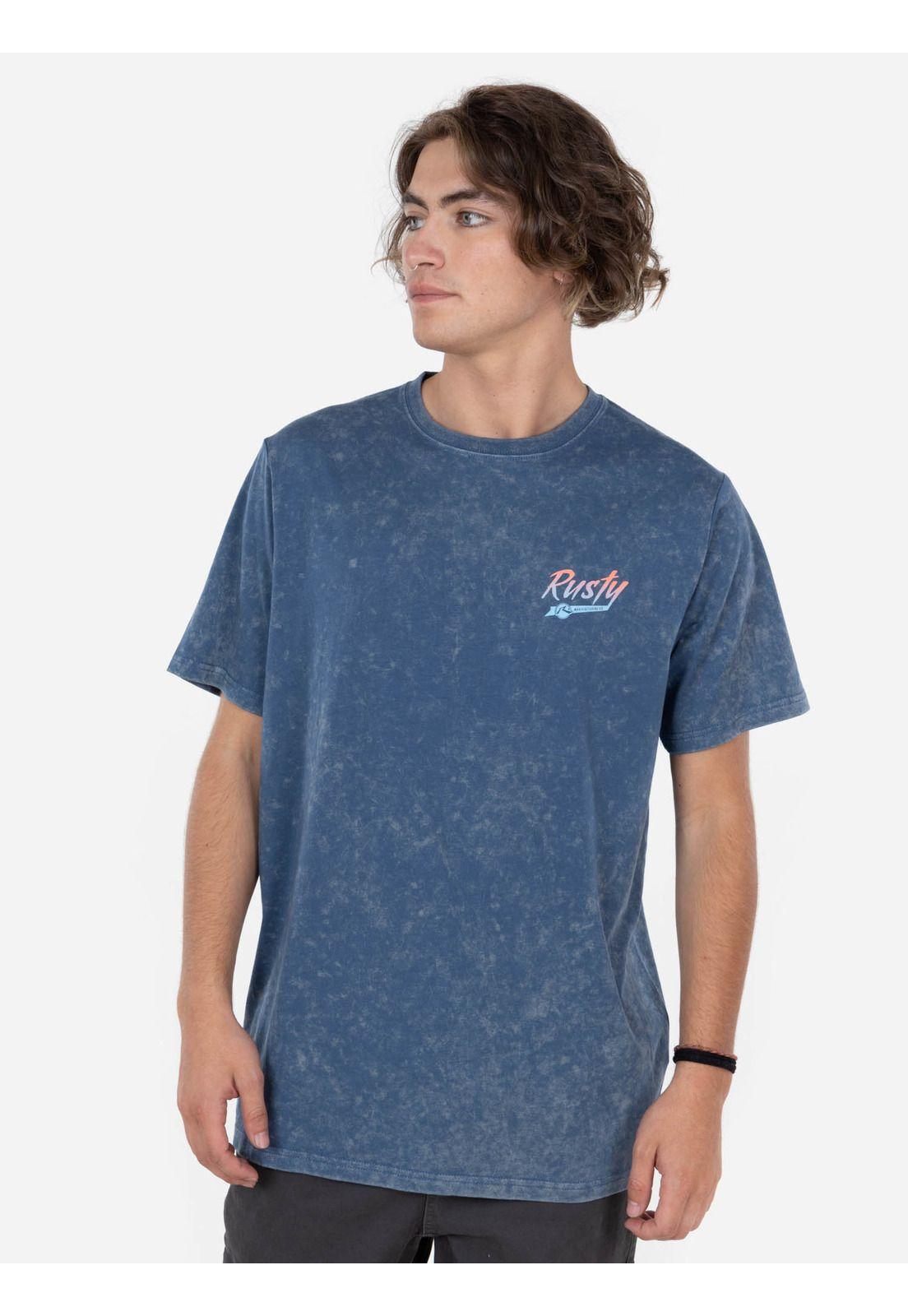 Polera RUSTY AUTHENTIC SS TEE Hombre Azul Rusty-0