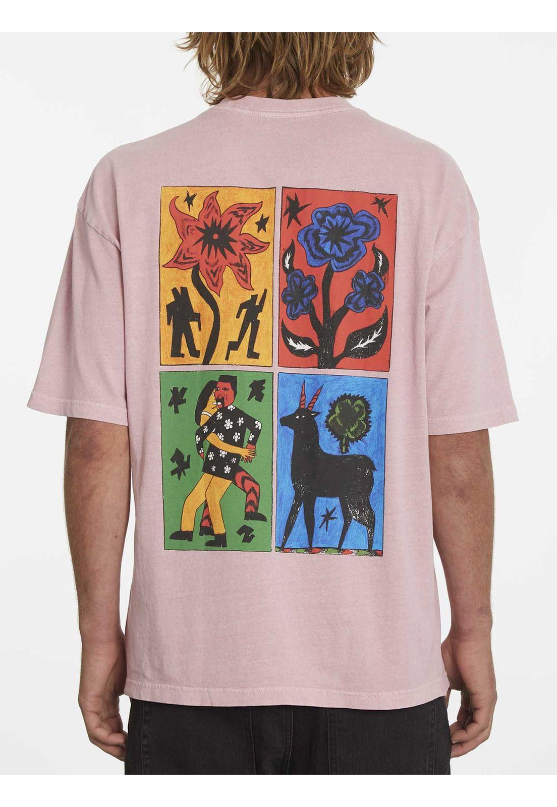 Polera FA BOB MOLLEMA SST 2 Hombre Rosado Volcom-1