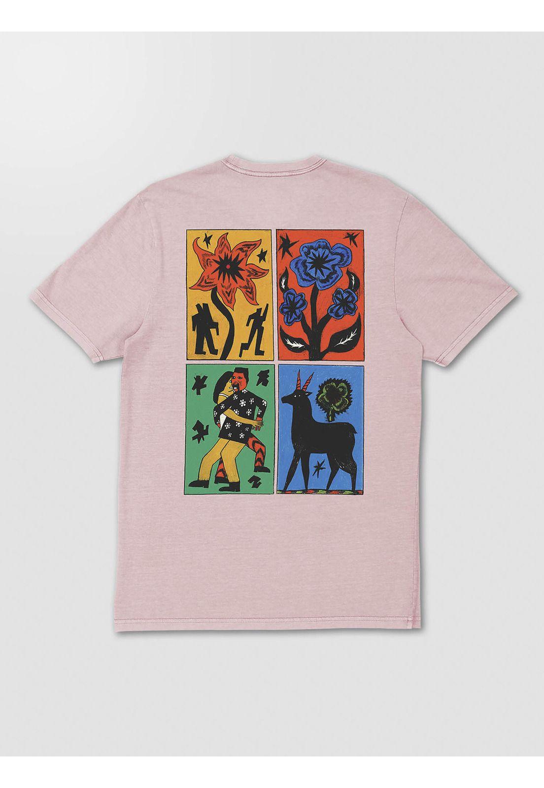 Polera FA BOB MOLLEMA SST 2 Hombre Rosado Volcom-4