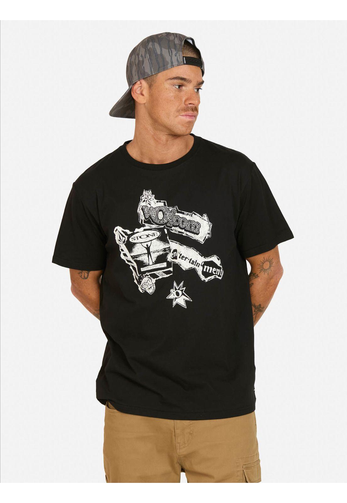 Polera MC Flip Negro Hombre Volcom-0