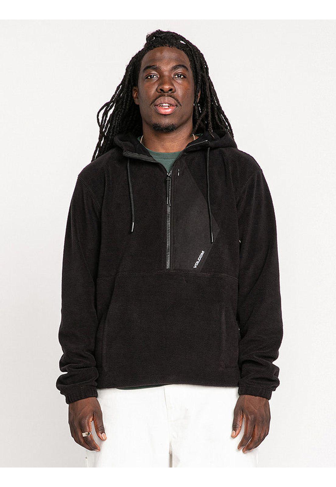 Poleron UNERSTAND HALF ZIP Hombre Negro Volcom-0