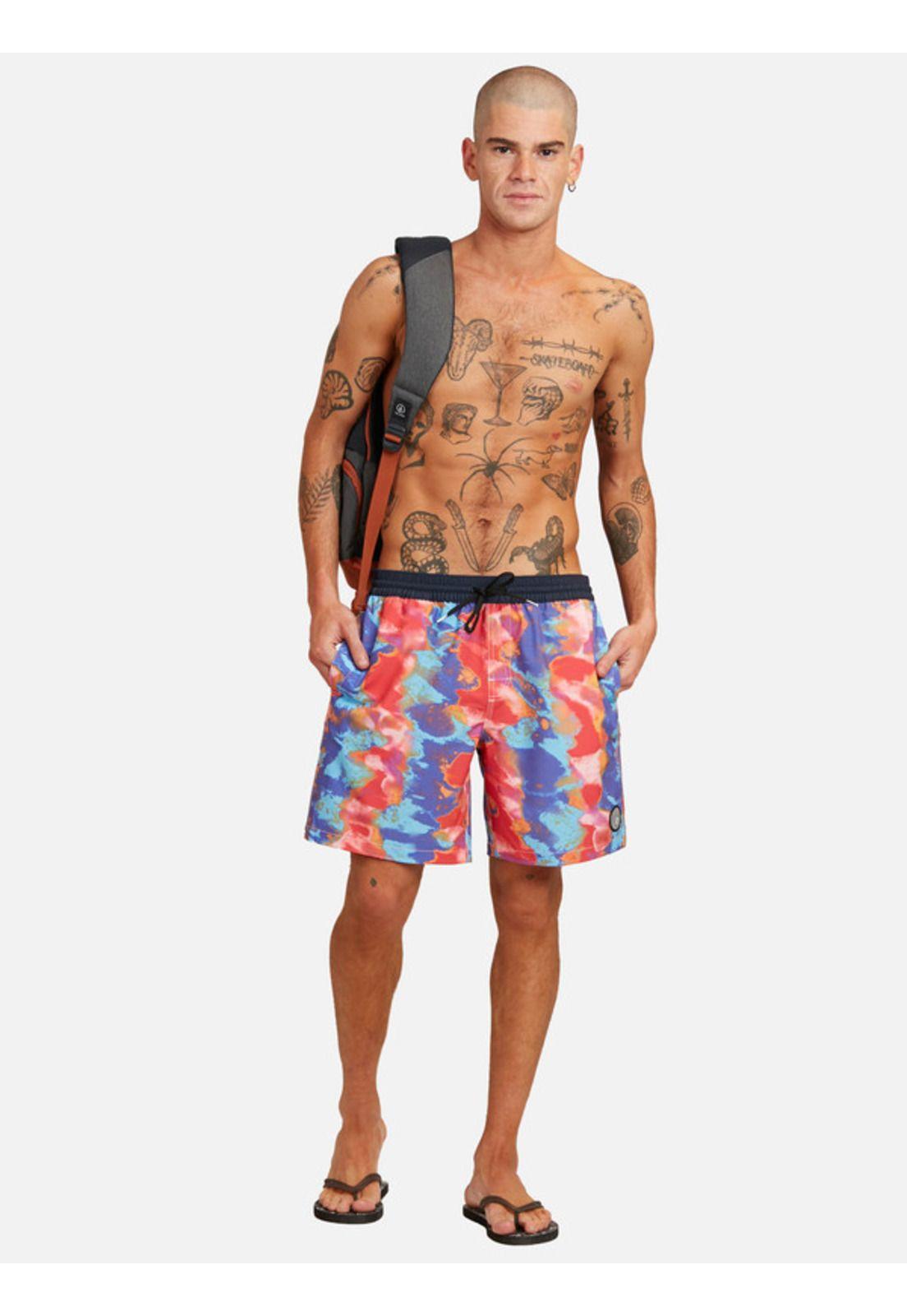 Traje De Baño Psychwash Trunks Multicolor Hombre volcom-3