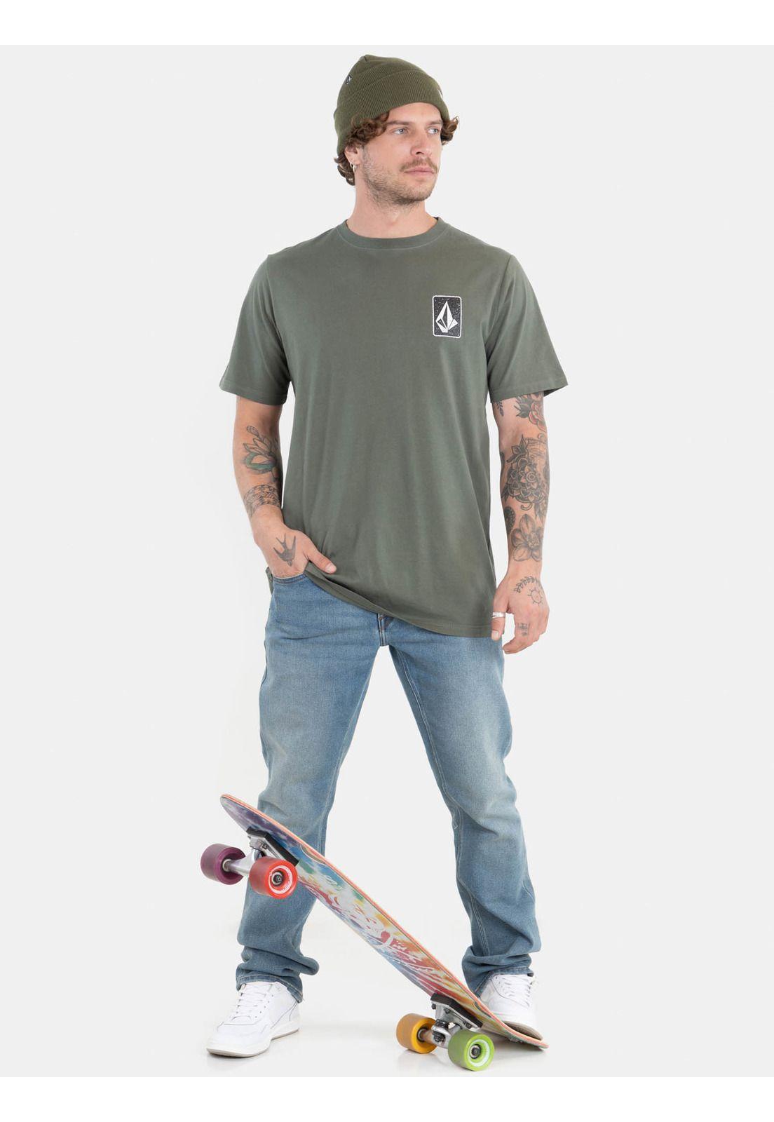 Polera Skate Vitals Ss Tee Verde Hombre Volcom-3