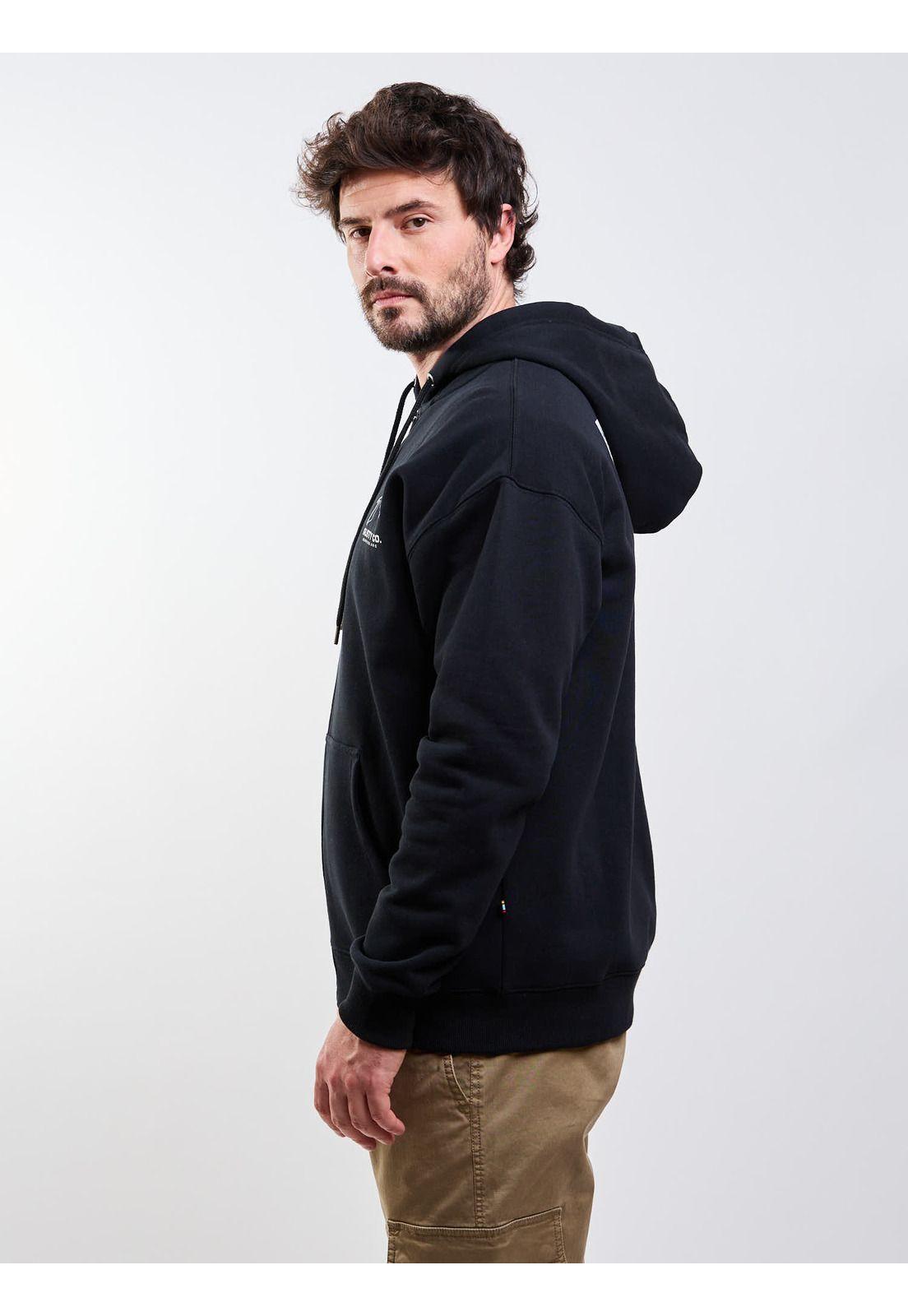 Poleron FZ Cyco Natural Co Zip Negro Hombre Rusty-2