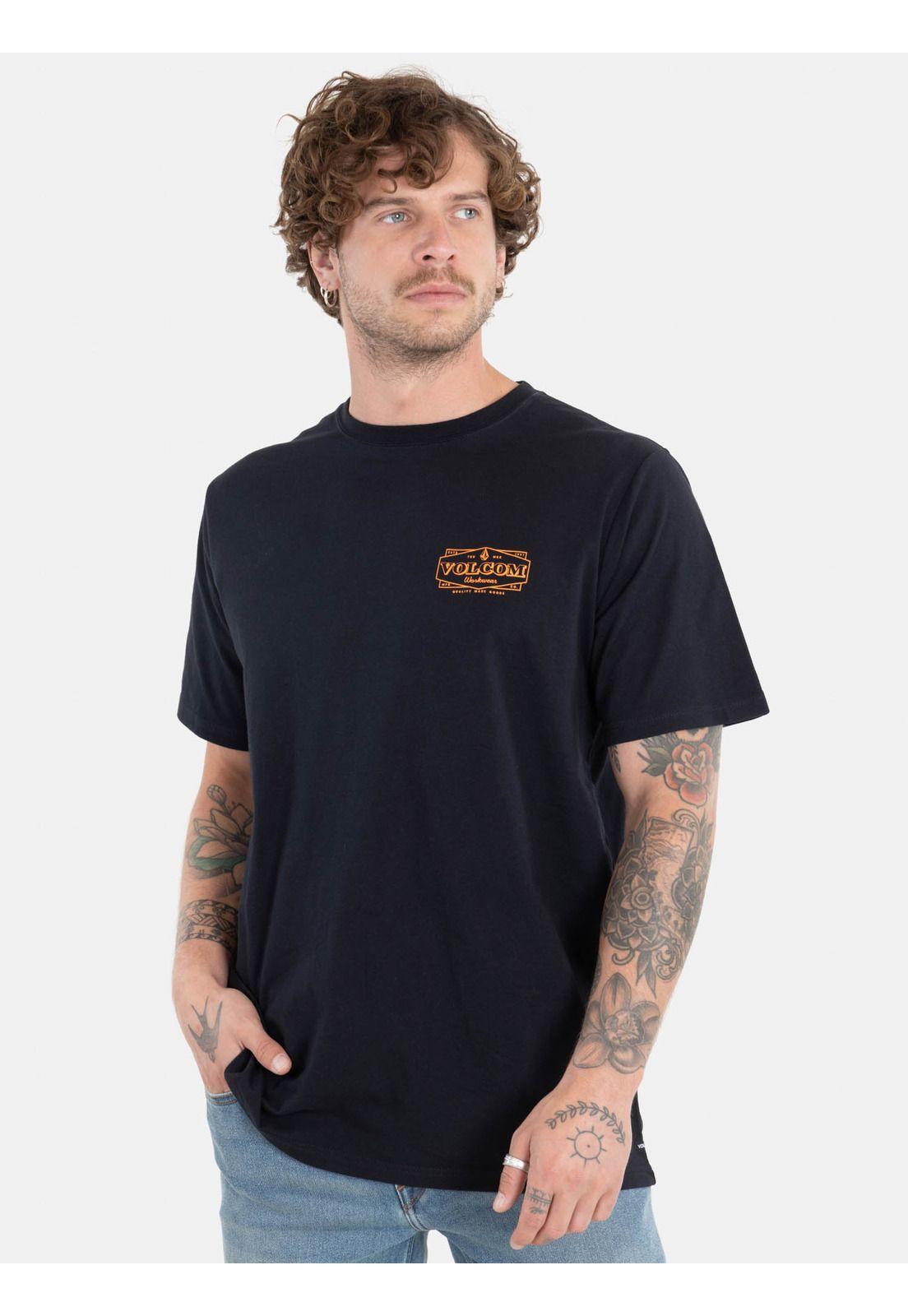 Polera Volcom Worker Union Ss Tee Negro Hombre Volcom-0