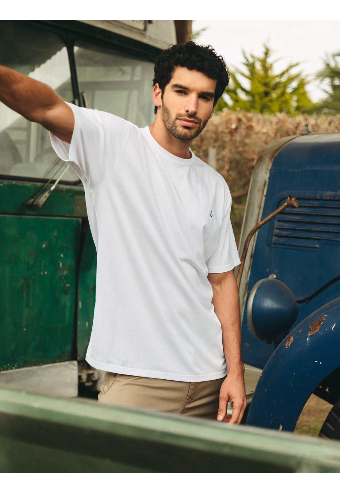 Polera MC Stoneblanks Bsc Blanco Hombre Volcom-0