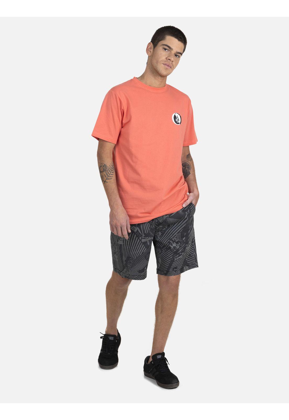 Polera M/C Básica Hombre 7P121-MV22 Rosado Volcom-3