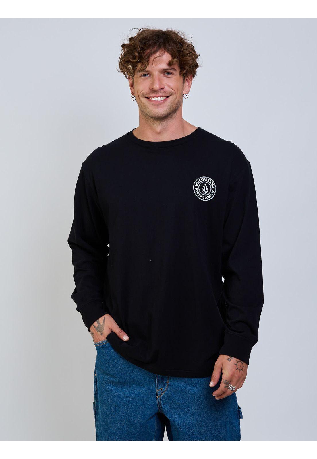 Polera ML Drain You Negro Hombre Volcom-0