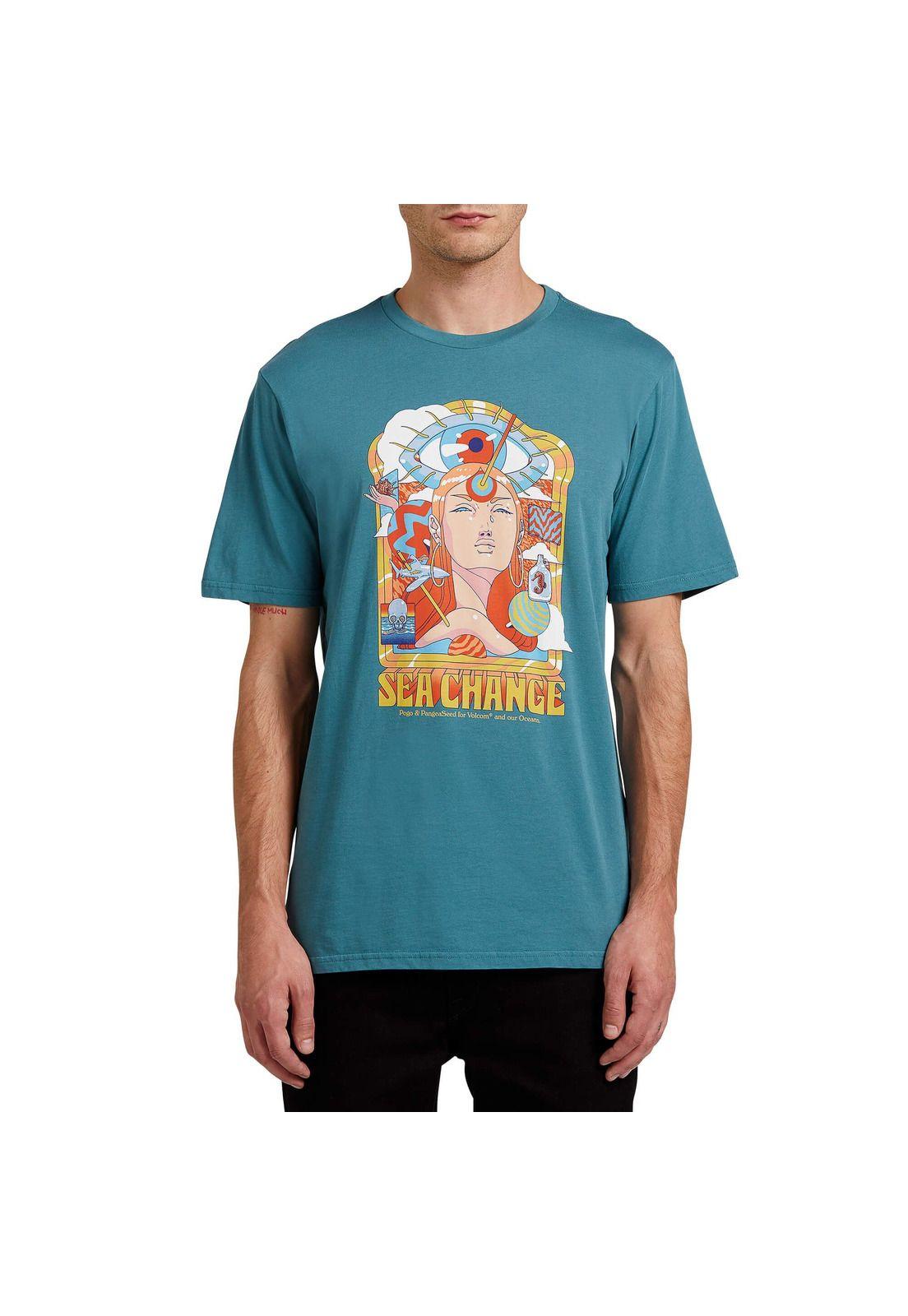 Polera MC Hombre 7P597-MV22 Azul Volcom-0