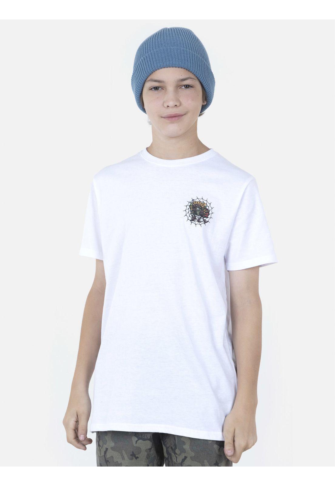 Polera Juvenil SKATE VITALS PROVOSTER S/S TEE Y Blanco Volcom-0