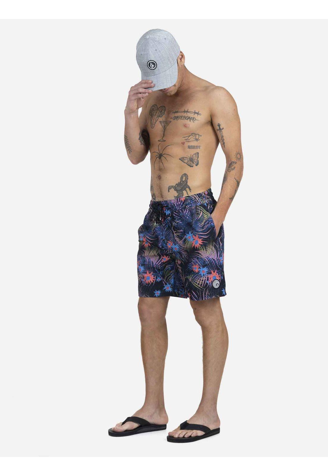 T. Baño Corto Hombre 7T278-MV22 Negro Volcom-3