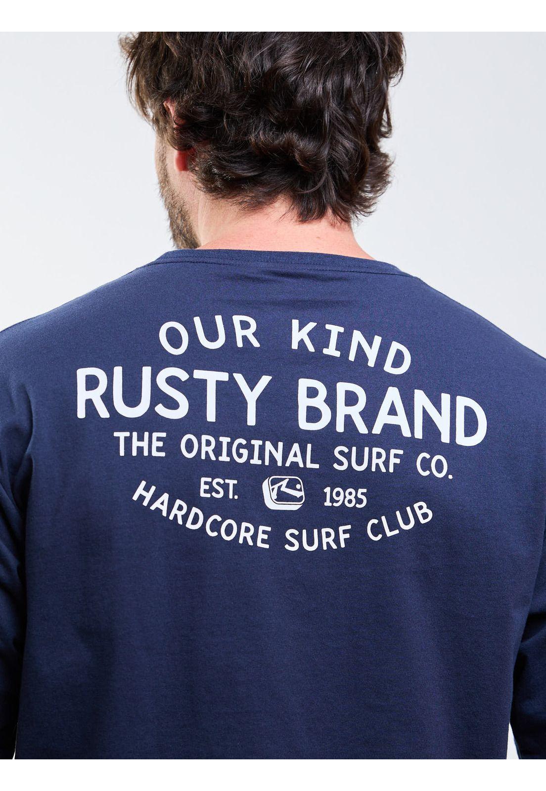 Polera ML Hxc Surf Azul Hombre Rusty-3