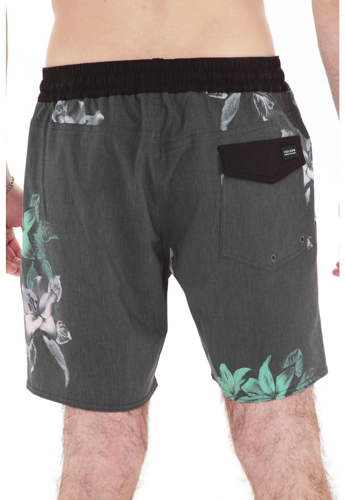 Traje De Baño Corto Hombre 7T141-MV21 Gris Volcom-1