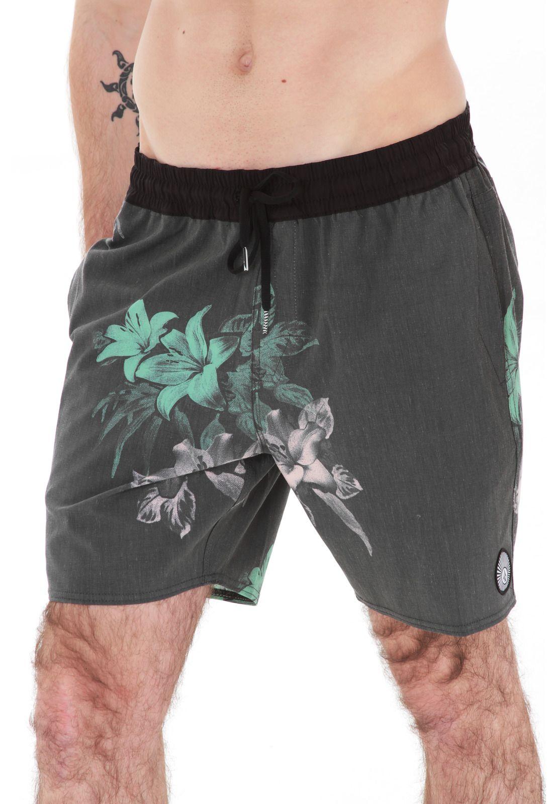 Traje De Baño Corto Hombre 7T141-MV21 Gris Volcom-2