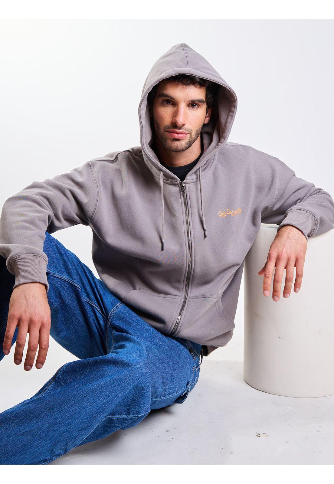 Poleron FZ Veevo Zip Café Hombre Volcom-5