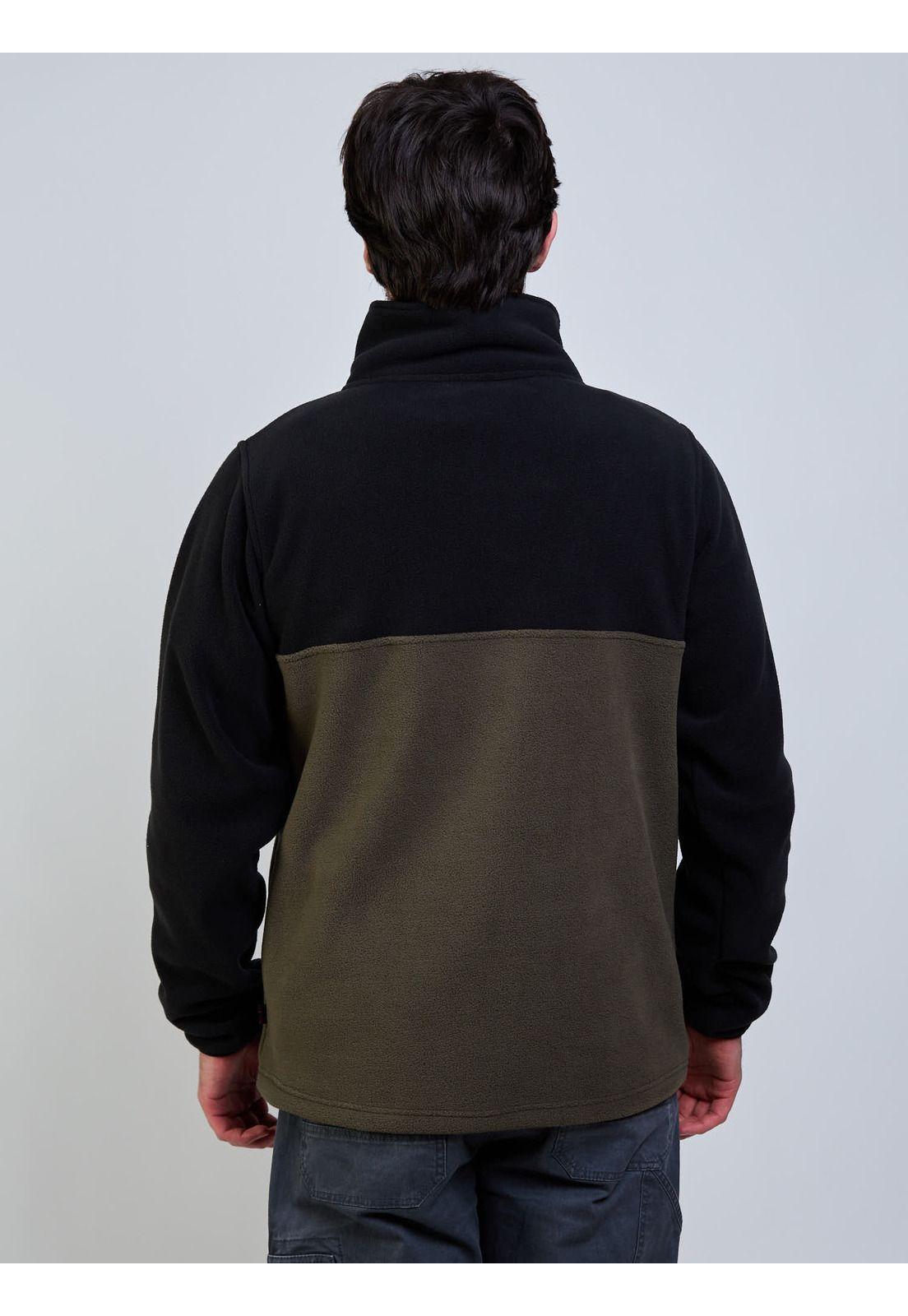 Poleron Polar Search Zip Crew Verde Hombre Volcom-1