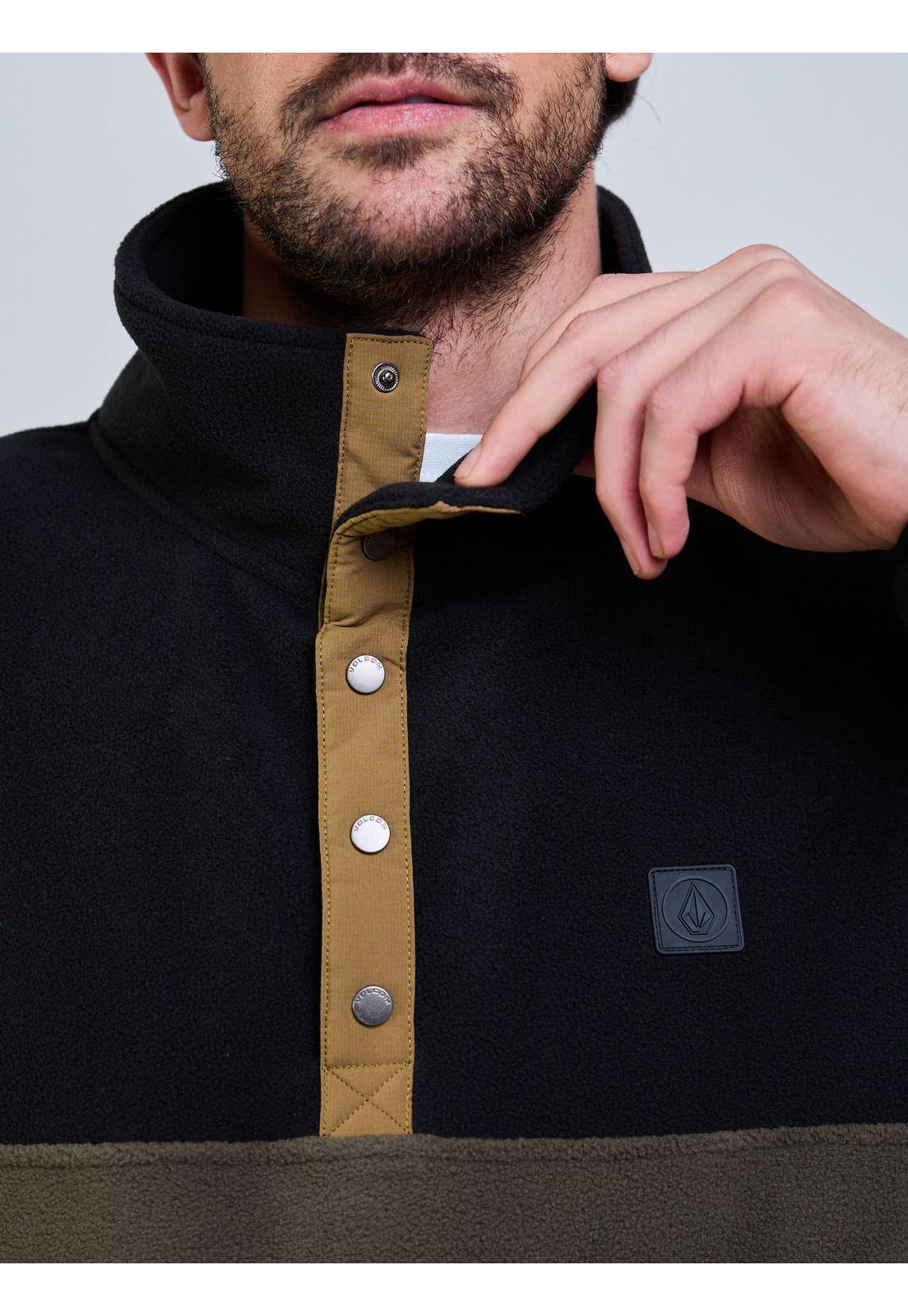 Poleron Polar Search Zip Crew Verde Hombre Volcom-3