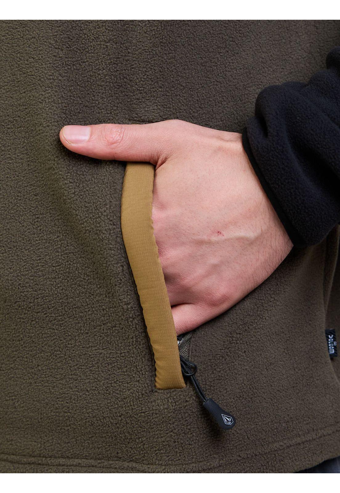 Poleron Polar Search Zip Crew Verde Hombre Volcom-4