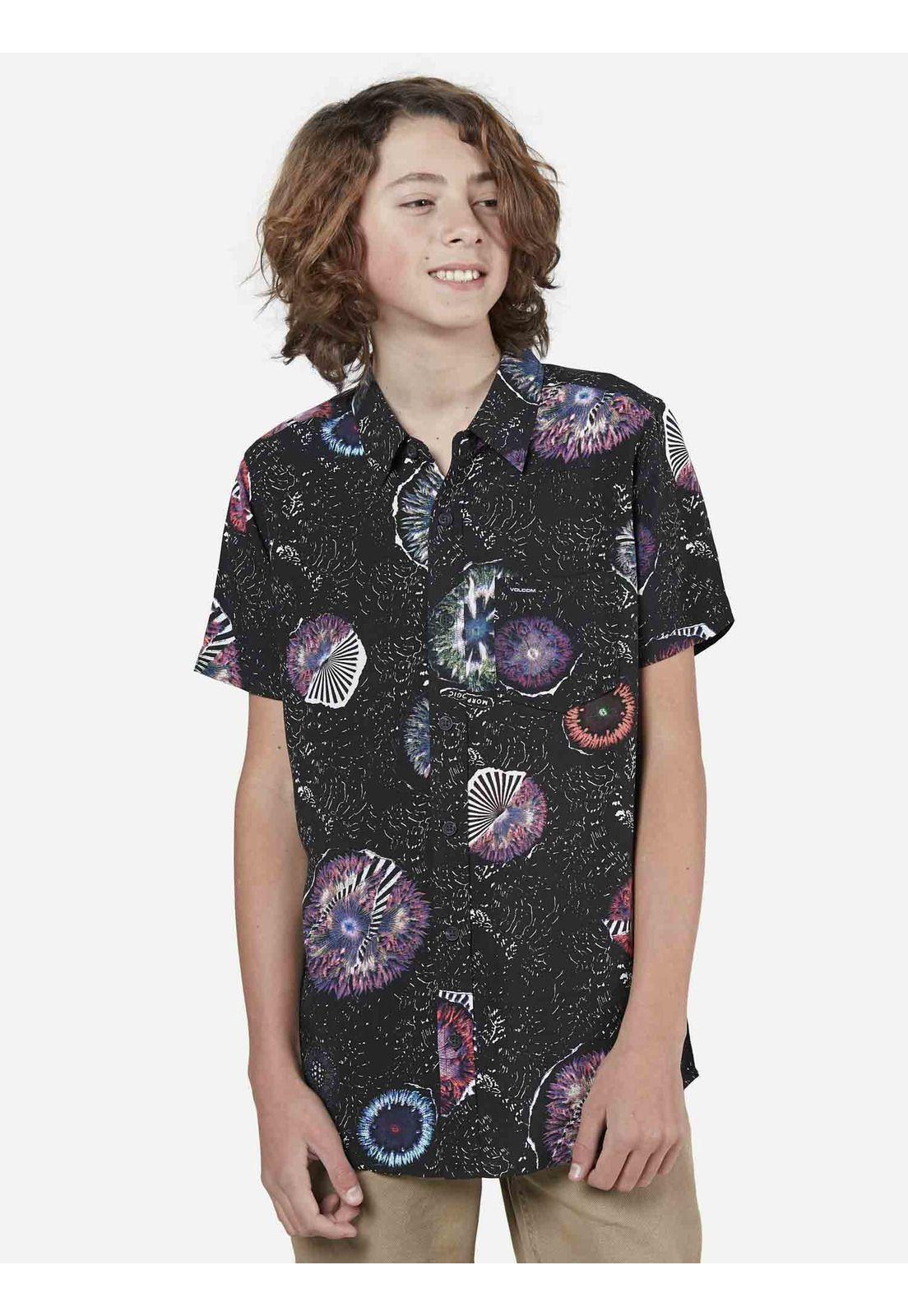 Camisa M/C Juvenil 7C340-MV22 Negro Volcom-0