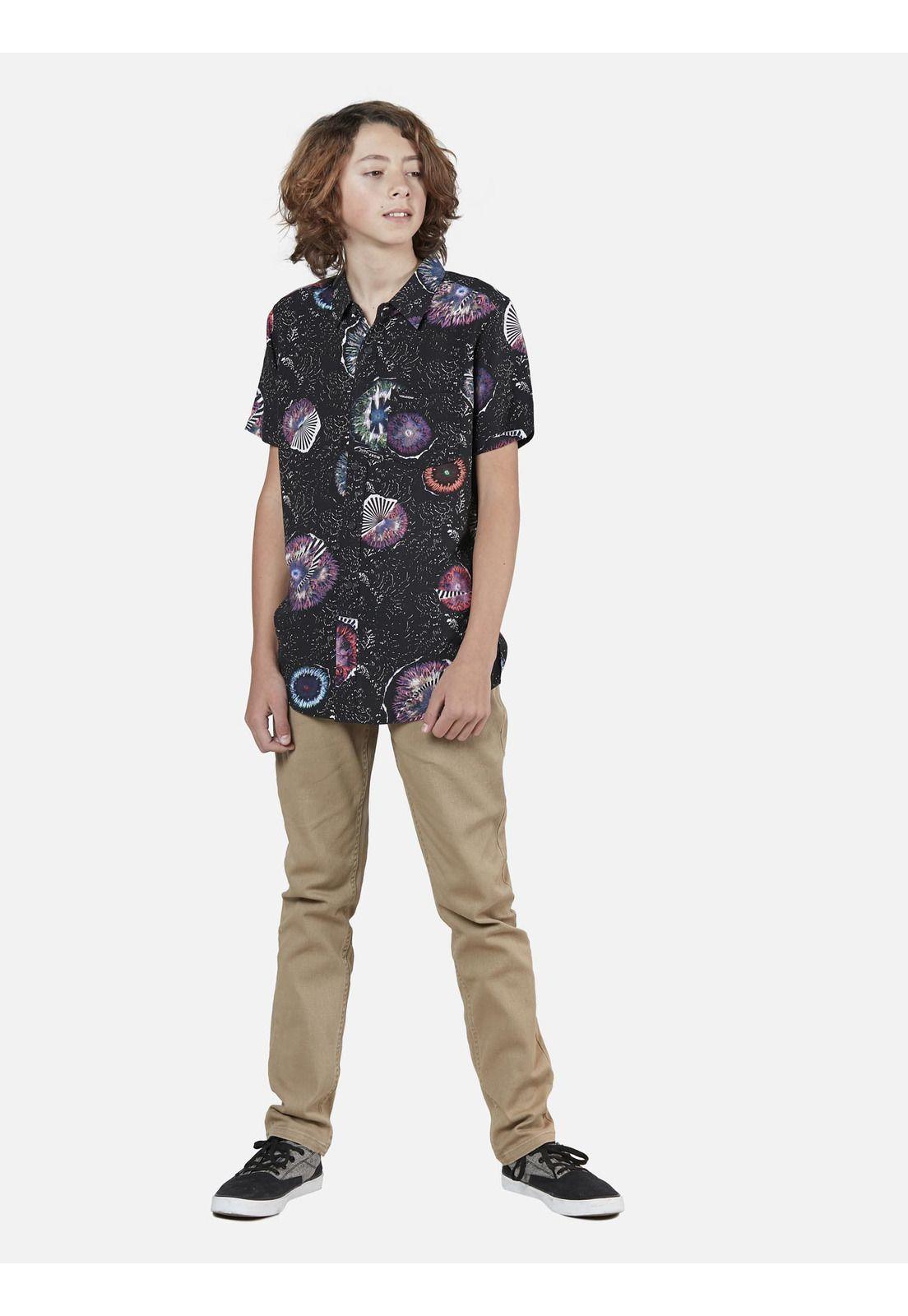 Camisa M/C Juvenil 7C340-MV22 Negro Volcom-3