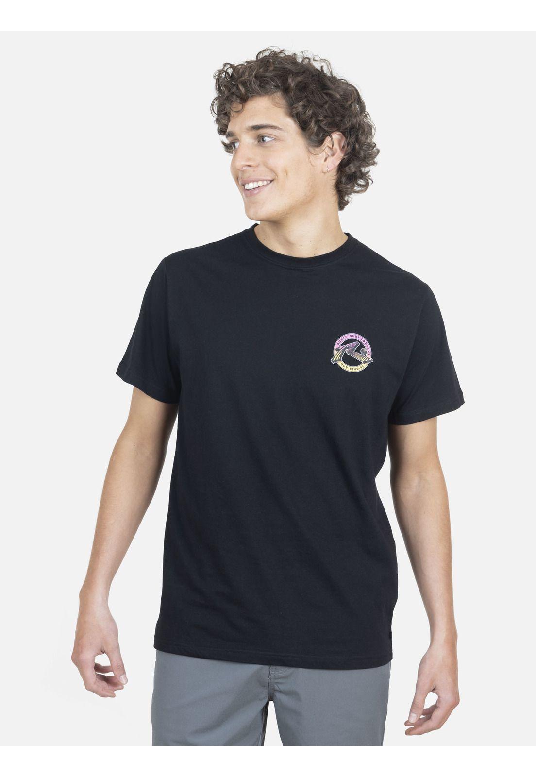 Polera Hombre SPIRAL S/S TEE Negro Rusty-0