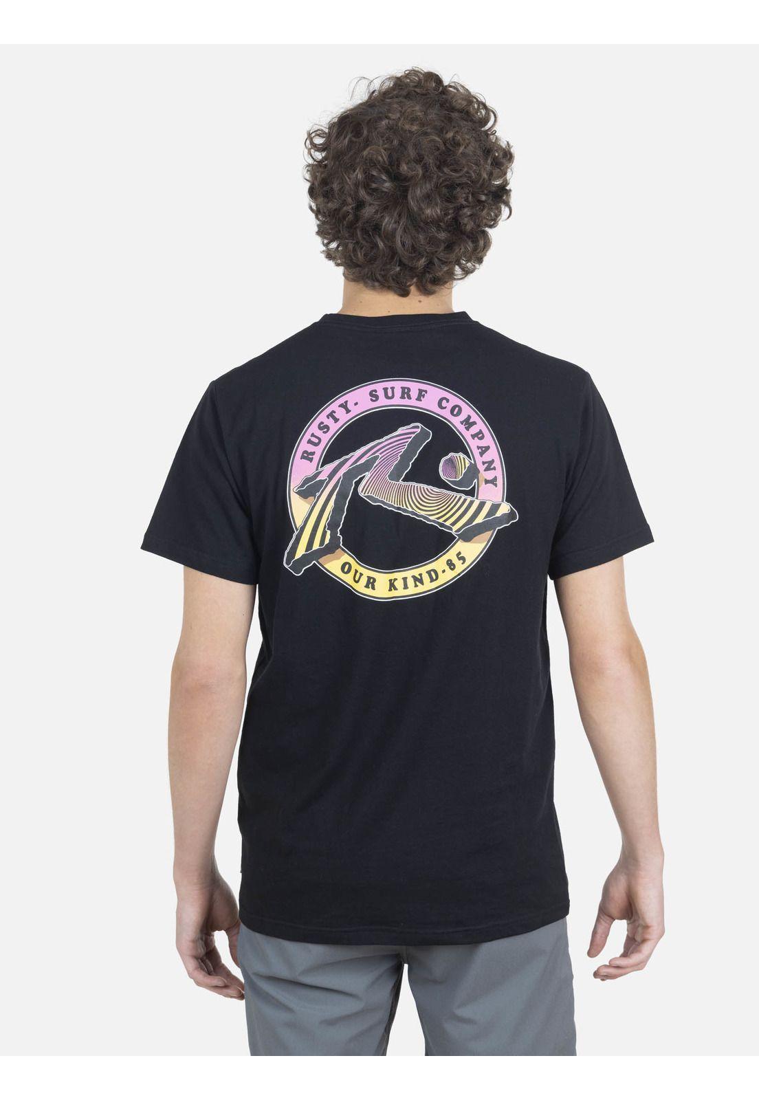 Polera Hombre SPIRAL S/S TEE Negro Rusty-1