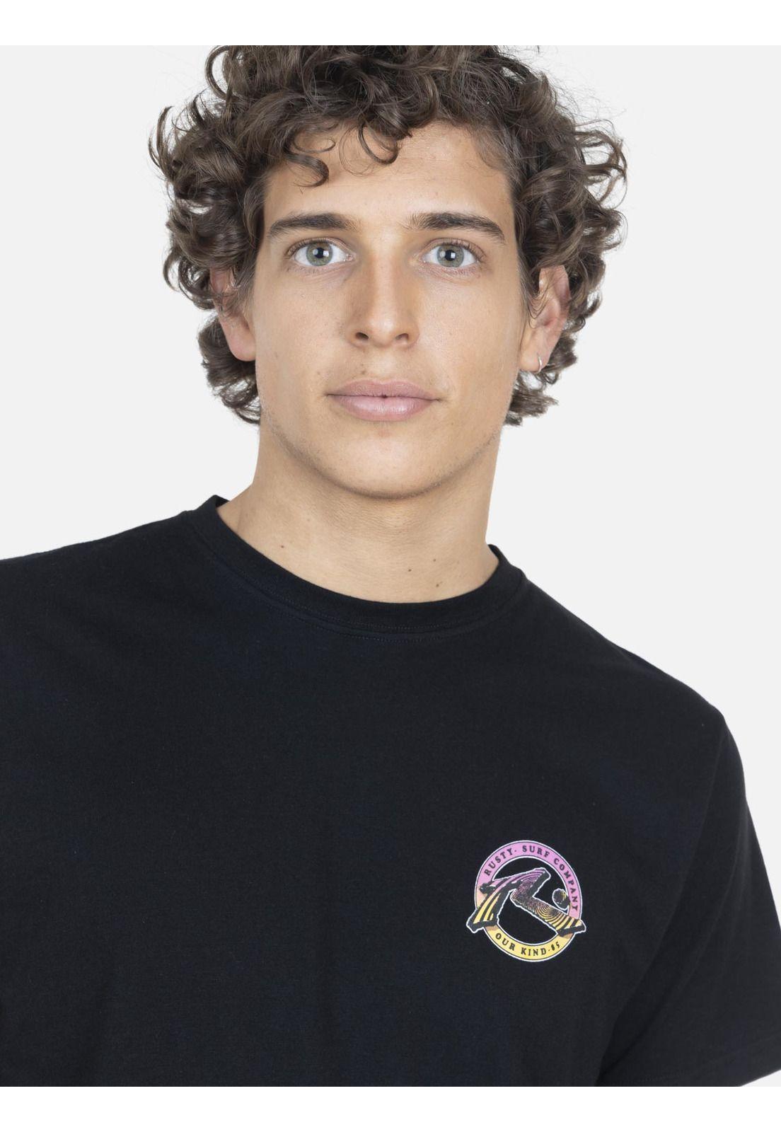 Polera Hombre SPIRAL S/S TEE Negro Rusty-2