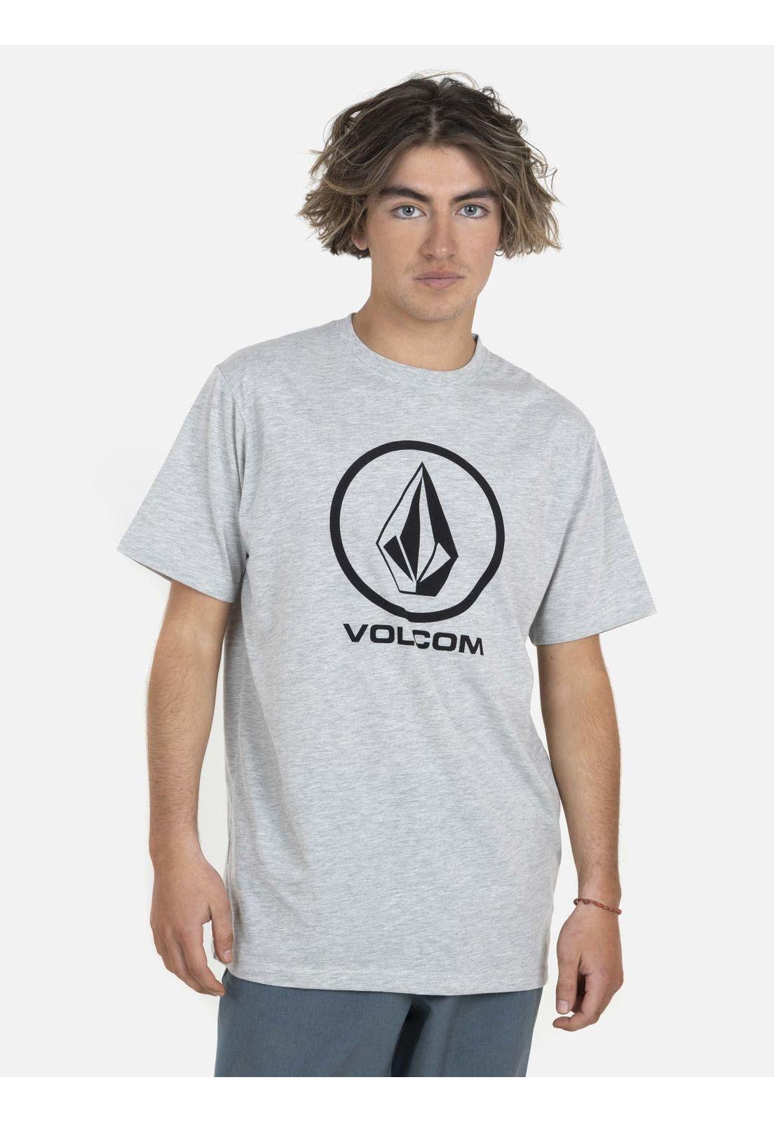 Polera M/C Básica Hombre 7P101-MV22 Gris Volcom-0